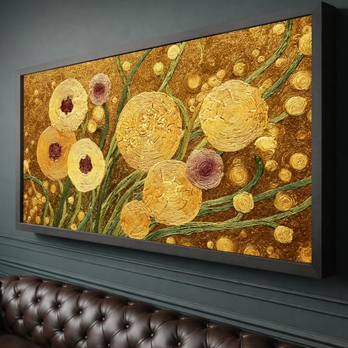 Peinture florale abstraite moderne avec affiche imprimée de luxe 21 x 30 cm