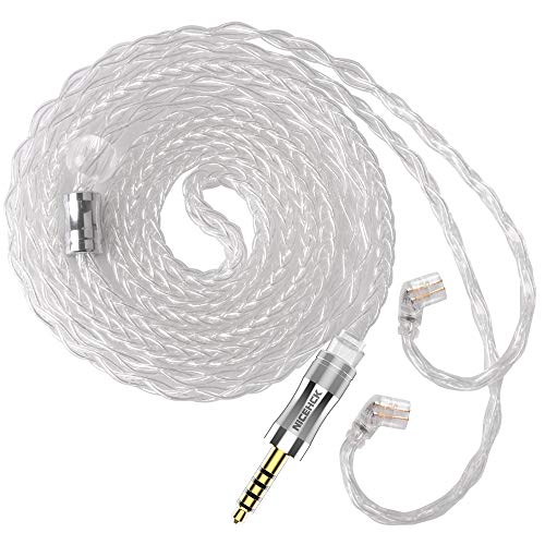 NICEHCK LitzPS Pro イヤホンケーブル 4N8芯純銀 99.99%純度 qdc 2pin 4.4mm 金属製プラグ 着脱式 アップグレードケーブル 音質改善 柔らかい5極 1.2m DIYイヤホンのアクセサリ 高級交換用ケーブル ハイエンドケーブルqdcイヤホン、TRN STM V90s BA8 BA5 ST1 VX、ASF ASX ZAX ZSX ZSN ZSN pro X ZS10 pro AS12 AS16、CCA C10 PRO C12 CA4 A10 CA16等に対応 (qdc 2pin 4.4mm) NICEHCK LitzPS Pro イヤホンケーブル 4N8芯純銀 99.99%純度 qdc 2pin 4.4mm 金属製プラグ 着脱式 アップグレードケーブル 音質改善 柔らかい5極 1.2m DIYイヤホンのアクセサリ 高級交換用ケーブル ハイエンドケーブルqdcイヤホン、TRN STM V90s BA8 BA5 ST1 VX、ASF ASX ZAX ZSX ZSN ZSN pro X ZS10 pro AS12 AS16、CCA C10 PRO C12 CA4 A10 CA16等に対応 (qdc 2pin 4.4mm)