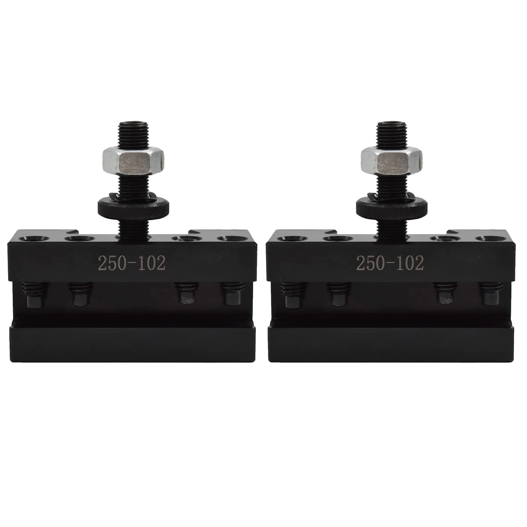 2Pcs AXA 250-102 Quick Change Tool Post Turning Facing Holder, Boring Turning Holder Fit for Swing 12 Inch 250-100 or 250-111