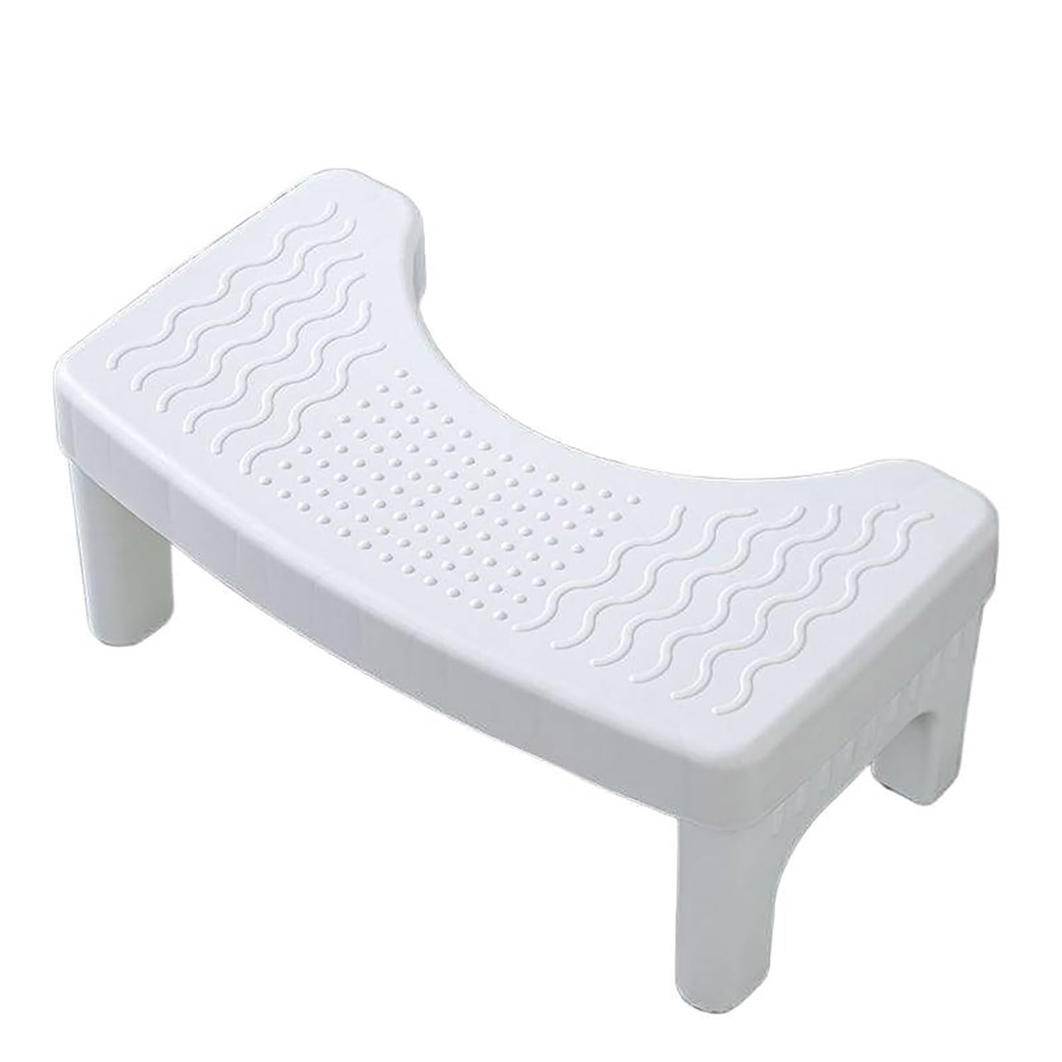 Taboret toaletowy dla dorosłych, składany taboret do WC, taboret WC poprawiający postawę podczas używania toalety, pomaga w zespole jelita drażliwego, zaparciach i hemoroidach, (Biały)