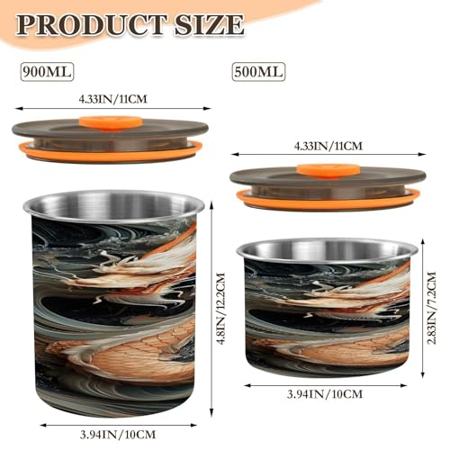 Recipiente hermético para café Qilmy 17oz acero inox miniatura 3