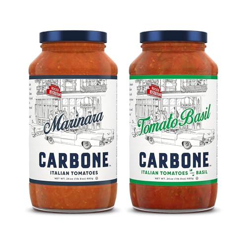 Image of Carbone Marinara & Tomato Basil Sauce, Italian Tomato Pasta Sauce, 2 Pack | Italian Tomato Sauce, Fresh & All-Natural Ingredients, Vegan, Non-GMO, Gluten Free, Low Carb, No Added Sugar or Preservatives