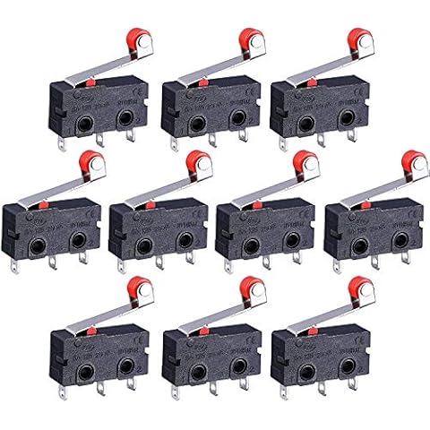 mmtrade | 10x mini Endschalter Roller Mikroschalter Hebel Arm SPDT Endschalter Rollenhebel Snap Cover
