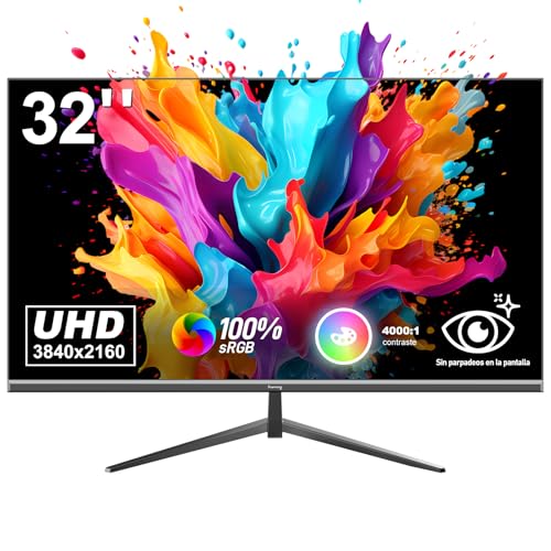 suevery 32 Pulgadas Monitor 4K 60Hz Gamer Monitors...