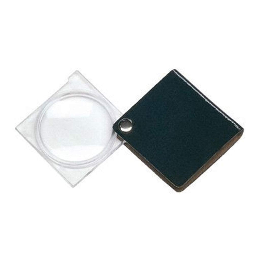 Lupa Plegable 3.5X Lupa de Mano Estuche de Cuero portátil de Mano