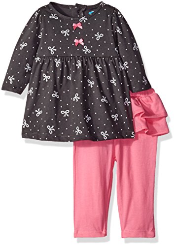 Bon Bebe Baby Girls' 2 Piece Top and Skegging Pant Set, Dots/Bows, 3-6 Months
