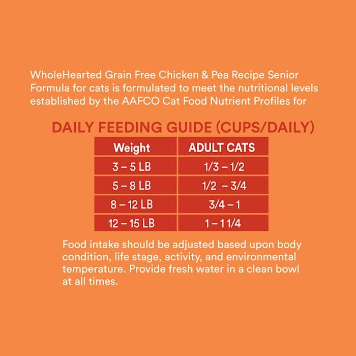 WholeHearted Grain Free Senior Chicken Recipe Dry Cat Food 12 lbs.