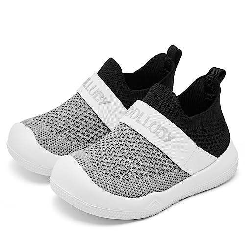Image of TODDLLUBY Baby Slip on Walking Shoes Toddler Sock Shoes Infant Sneakers Boy & Girls Non-Slip Tennis Shoes