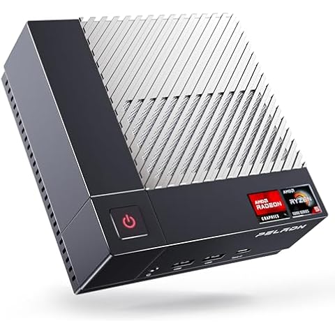 PELADN HA-3 Mini PC, AMD Ryzen 5 5500U (6C/12T up to 4.0Ghz), 16GB DDR4 3200MHz, 512GB NVME SSD, Win 11 Pro, 4K@60Hz HDMI 2.0,Dual LAN, WiFi 5, Bluetooth 4.2, Compact Desktop Computers. Cover
