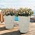 Autodaya 19.5" Resin Tall Planters for Outdoor Plants, Set of 2 Country White Large Flower Pots with Handmade Birch Bark Texture, Heavy-Duty and Weather-Resistant for Year Round Indoor Outdoor use