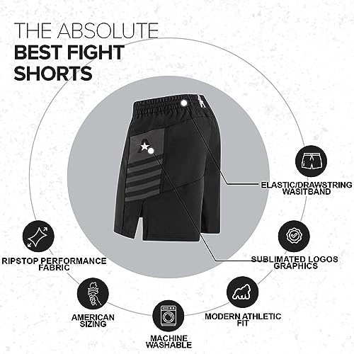 Anthem Athletics Reignite MMA Shorts Men 5 Inch 7 Inch 9 Inch - Jiu Jitsu BJJ Shorts Men for Wresting Kickboxing No GI3