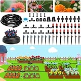 【Frustration-Free Installation: Quick-Connect】 Say goodbye to sore fingers and the "boiling water" hassle. Our drip irrigation system features intuitive quick-connect components. No complex steps or specialized tools required. It takes only 10 minute...