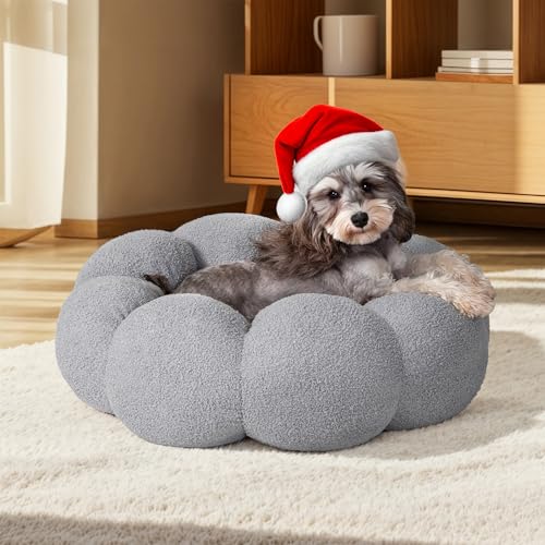 WESTERN HOME WH Calming Dog Beds for Small Dogs-Fluffy Flower Cat...