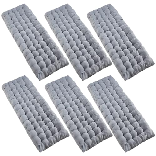 Vaygway Grey Outdoor Camping Cot Pads Mattress- Soft Comfortable Lightweight Thick Cotton Sleeping Cot-Waterproof Bottom Pad Mattress- Adults, Kids- 6Pk