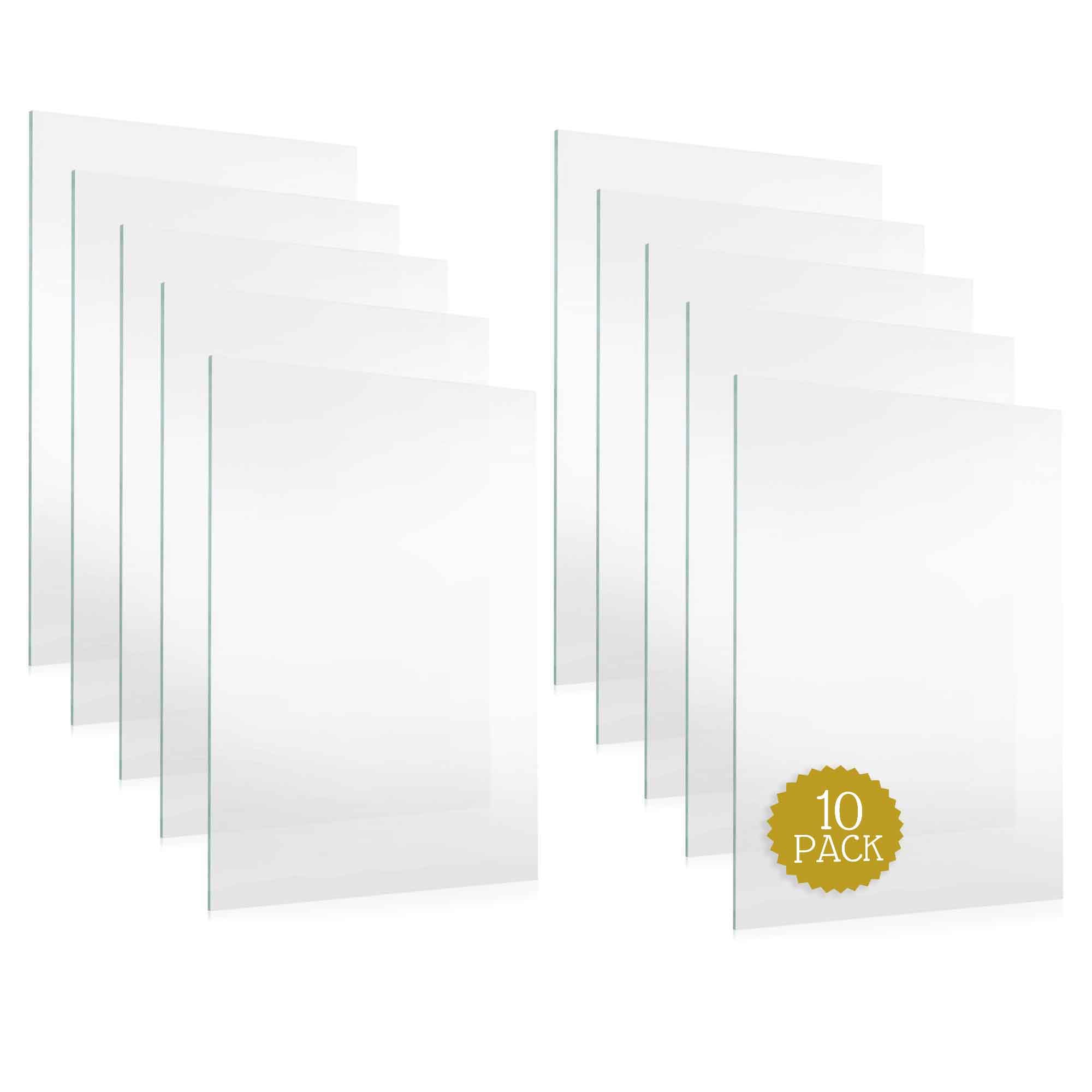 CountryArtHouse 10 Sheets Non-Glare Acrylic Replacement for 12x16 Picture Frame, Replacement Plexiglass for 12x16 Photo Frame, UV-Resistant Non-Glare Acrylic Cover Sheet
