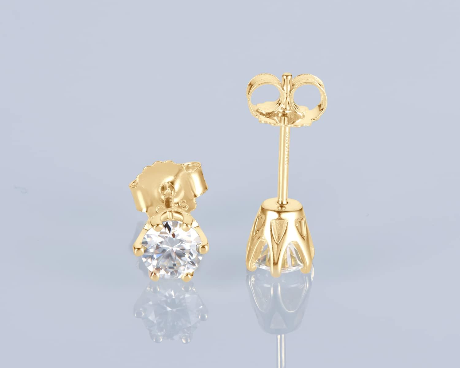 Moissanite Stud Earrings for Men Women, Lab Created 1 Carat 5MM Imitation Diamond Earrings Hypoallergenic Sterling Silver Earinging Jewelry Gifts for Her - Image 5