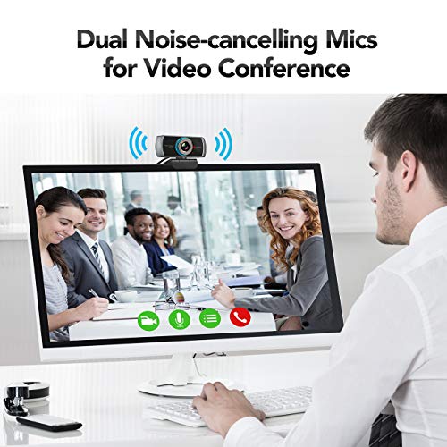 Angetube HD Gaming Webcam 1080P con Microfono, Webcam USB PC Streaming Webcam con videochiamate Widescreen e Supporto Skype OBS Xbox XSplit Facebook Youtube Compatibile con Mac OS e Windows
