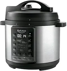 Panela de Pressão Elétrica Dako 1000W 6L Preta 220V