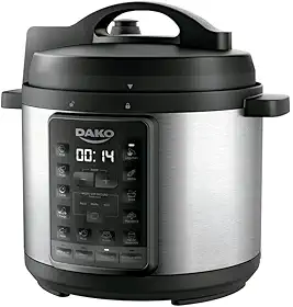 Panela de Pressão Elétrica Dako 1000W 6L Preta 220V