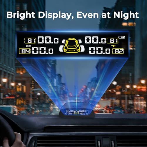 Tire Pressure Monitoring System - TPMS with Solar and USB Charger, 4 Tire Sensors and 6 Alarm Modes, Auto on/Off and Voice Prompt, TPMS with Color LCD Screen, for RV, Sedan, SUV, MPV, etc - Image 5