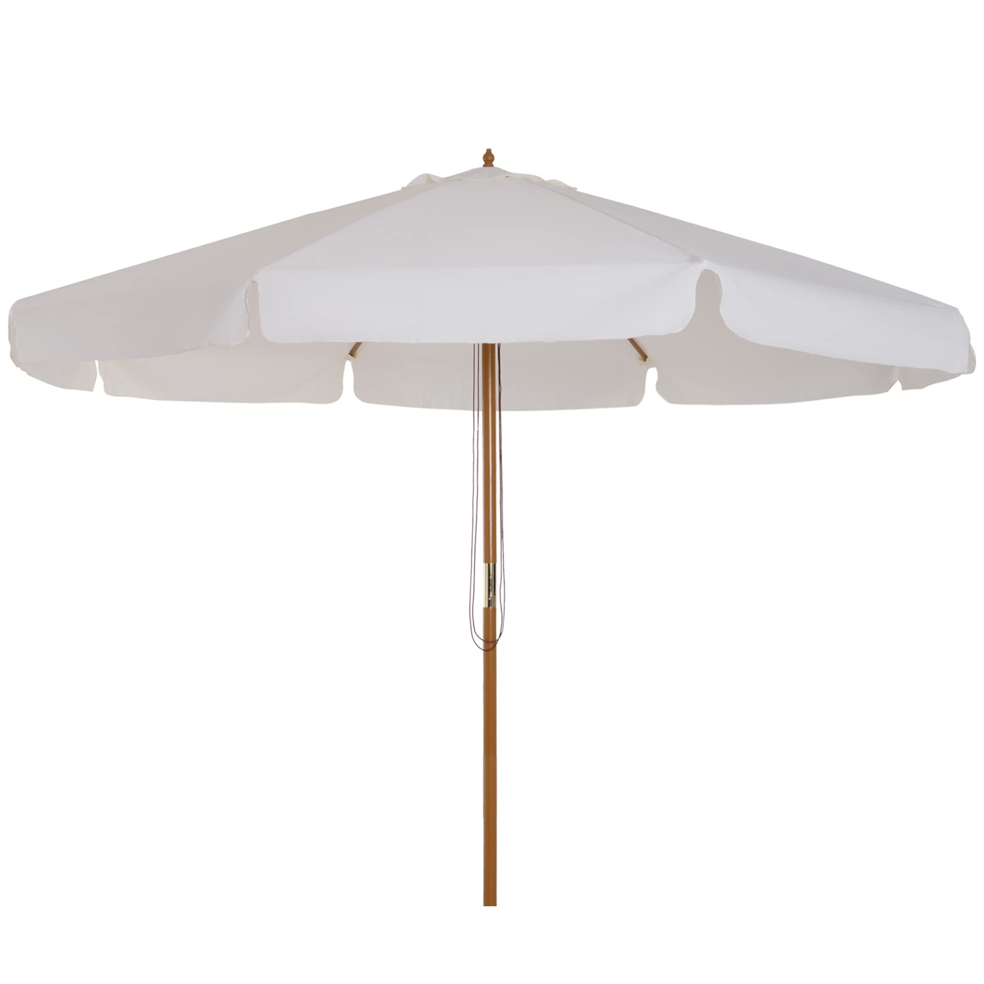 Outsunny Sombrilla de Jardín Ø325x250cm con Sistema de Polea