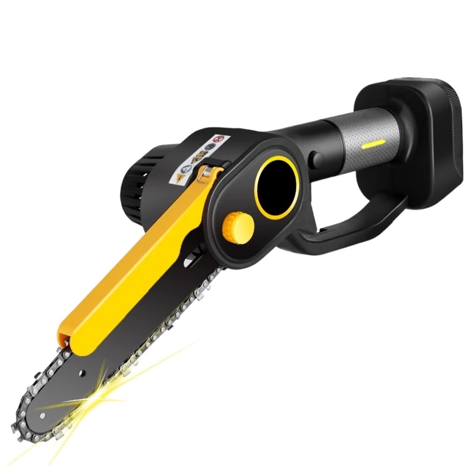Motosierra eléctrica de 6 pulgadas, Mini sierra cadena inalámbrica, herramienta corte árboles for carpintería mano for batería 18V,Maquinaria eficiente