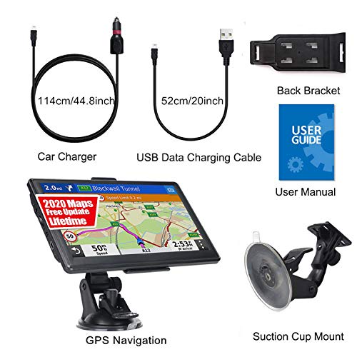 GPS Navigation for Car Truck RV, Latest 2020 Map 7 Inch OHREX GPS Navigator System, GPS for Truck Drivers Commercial, Free Lifetime Map Update, Spoken Turn-by-Turn Direction, Driver Alerts