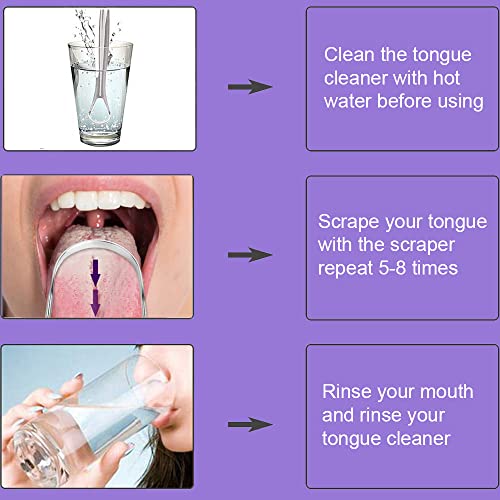 Image of Wonder Care 1 Count Tongue Scraper Stainless Steel,Tongue Cleaners Fresh Breath Restored Taste Big Size