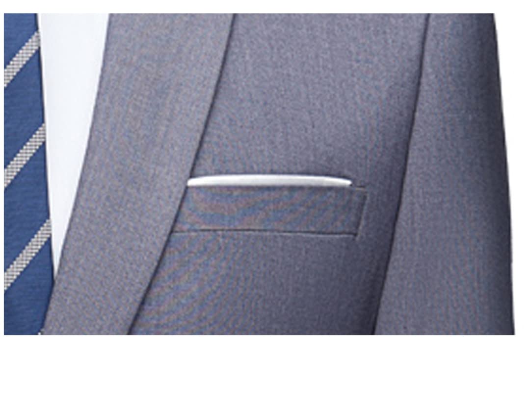 Męski garnitur slim fit, męski garnitur 2-częściowy zestaw, marynarka, kamizelka spodnie, męski garnitur smokingowy, 1 przycisk czarny, M