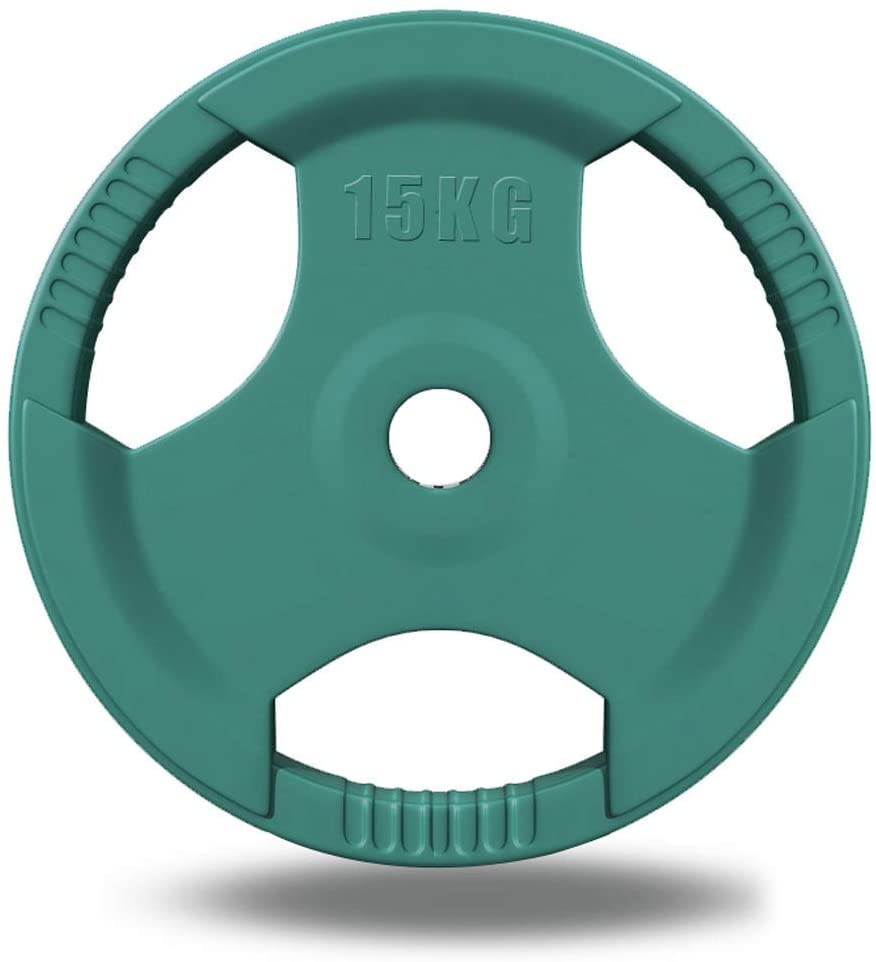 Nuevos suministros de fitness, placas de pesas de diseño ergonómico fundido, placa de parachoques de plástico, equipo de gimnasio para ejercicio en casa, placas de mancuernas, deportes en casa