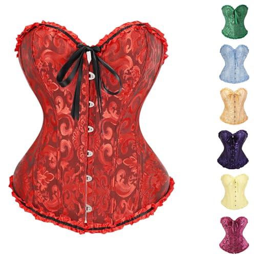 TANGNADE Women Renaissance Corset Top Bustier Lace up Gothic Boned Bustier - image 1