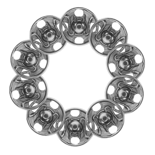 OSALADI 100 Botones A Presión Con Hebilla Oculta Para Coser Para Abrigos Redondos Planos De Metal Para Ropa De Latón Y Gris