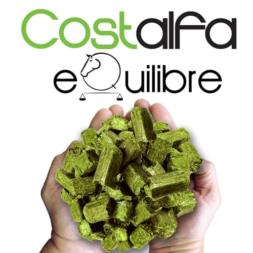 Costalfa Equilibre 20 kg, 3 x 20 kg, Pferdefutter, Nahrung für Pferde, Mischung aus Luzerne und Schwingelheu, Hochfutter für Pferde, stärkt das Immunsystem