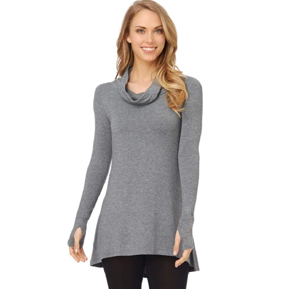 Cuddl DudsWomen's Softwear with Stretch Long Sleeve Cowl Tunic