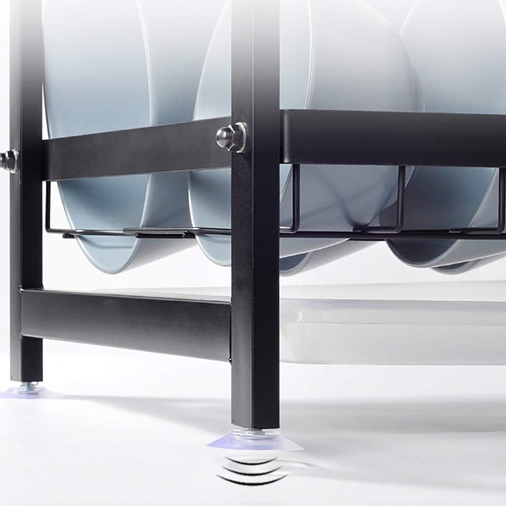 Black Stainless Steel Double-Layer Drain Dish Rack Kitchen Storage Storage Rack 40.5 * 30 * 40Cm.