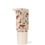 HydroJug Sport - Stainless Steel Tumbler with Straw, Vacuum Insulated, 20oz Leakproof Water Bottle, Ergonomic Design, Reusable, Dishwasher Safe, Rubber Base, Durable for Gym or Outdoors, Rodeo