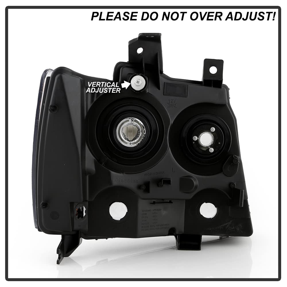 ACANII - For 2007-2014 Chevy Avalanche/Suburban/Tahoe Headlights Lamps Replacement Driver + Passenger Side