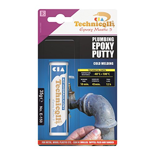 Technicqll 35G Blue Plumbing Epoxy Putty for Radiators Pipes Refrigeration Units Siphons Etc
