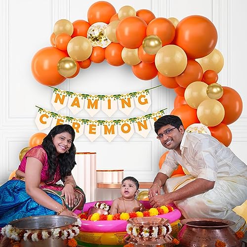 Image of Party Propz Baby Naming Ceremony Decoration Kit - 58Pc Namkaran Ceremony Decoration, Naming Ceremony Name Reveal Board, Naming Ceremony Banner, Name Ceremony Decoration Items, Naming Ceremony Backdrop