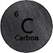 Carbon (C) 24.26mm Disc 99.99% Pure for Collection or Experiments