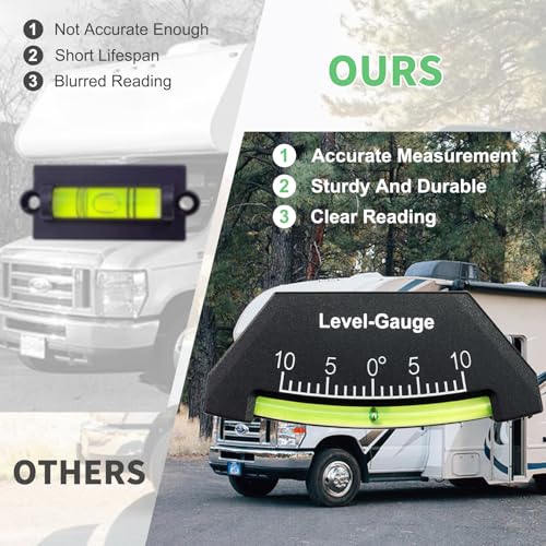 2 Pack Level Gauge for Rv, Rv Level Bubble, Camper Level Gauge, Level For Camper, Replace for Car Inclinometer Gauge, Inclinometer Gauge, Rv Level Gauge, Brass Inclinometer, Rv Levels, Rv Level Gauge