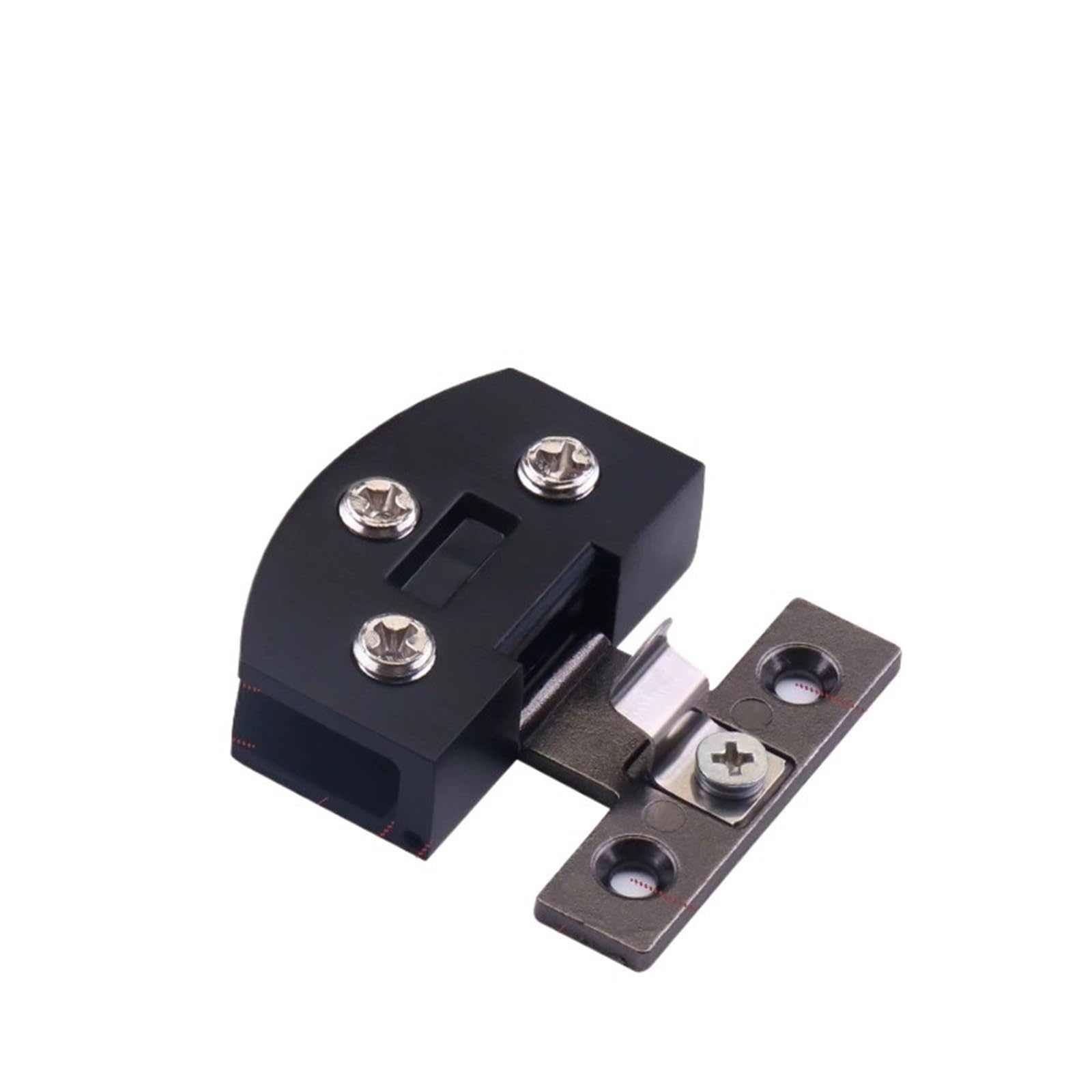 4Pcs Zinc Cabinet Glass Door Hinge Gold Chrome Black(Zinc Black)