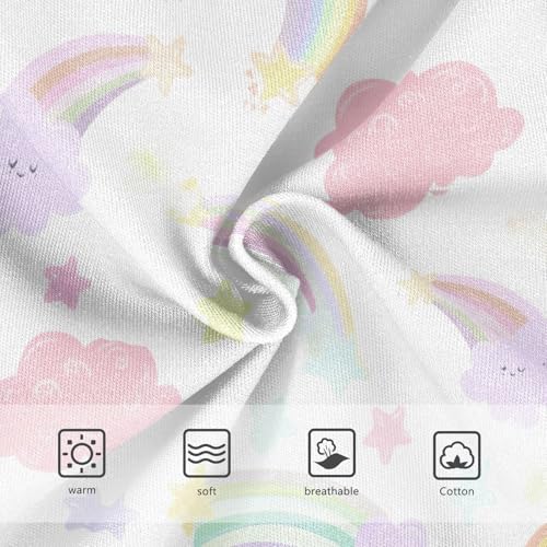 Joisal Girls Underwear Toddler 2t Cotton Girl Panties Cute Designer Briefs Underpants Pastel Colorful Stars Rainbow Cloud3