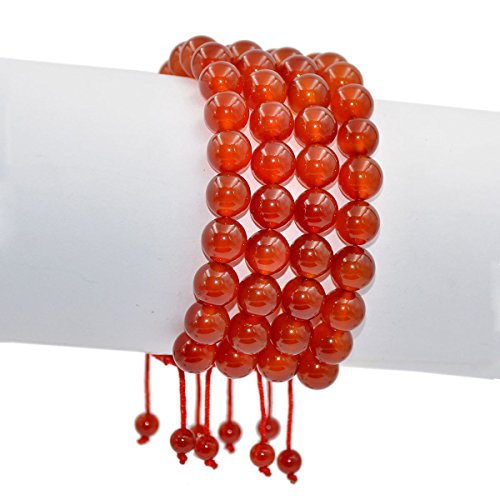 Image of AD Beads Natural 10mm Gemstone Bracelets Healing Power Crystal Macrame Adjustable 7-9 Inch