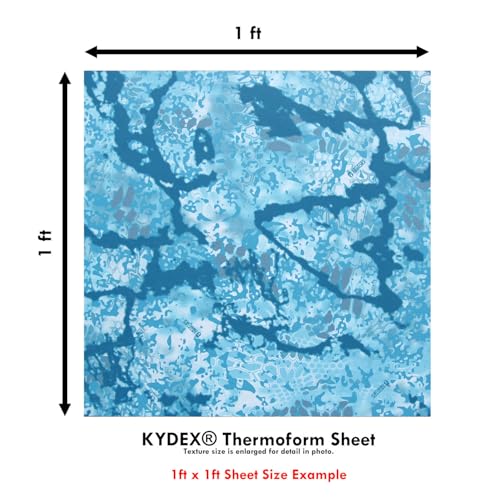 Image of KYDEX Thermoform Sheet - (P1 Texture) - (Infused Print) - (12in x 12in) - (Kryptek Obskura - Oceanus) - (1 Sheet) - (for Holster Making & Hobby) - (USA Made)