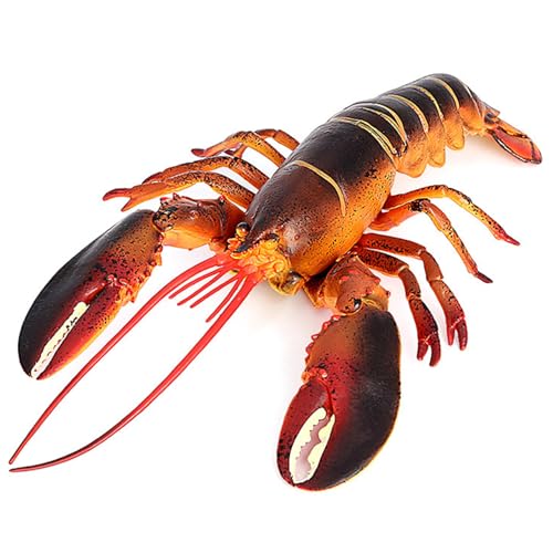 MOUNTTU Hummer-Spielzeug, 33 x 11, 4 cm, künstliche und lebensechte Hummer-Statue aus Kunststoff, Lernspielzeug, Geschenke für Kinder, Langusten aus Kunststoff