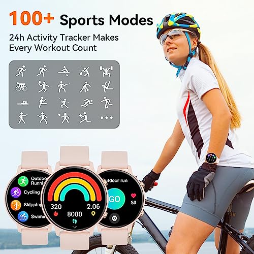 Hwagol Smartwatch voor heren en dames, 1,39 inch smartwatch met stappenteller, slaapmonitor, met 140+ sporten, voor Android iOS - Afbeelding 4