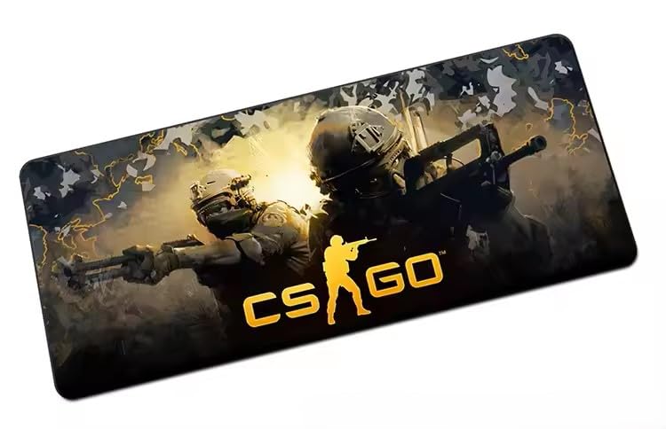 Image of Large Extended Long 700 x 300 mm Mouse Pad for Keyboard & Mouse | Water Resistant Anti Slip Surface Ideal for Office Home and Gaming Setup (CS GO Brown -5)