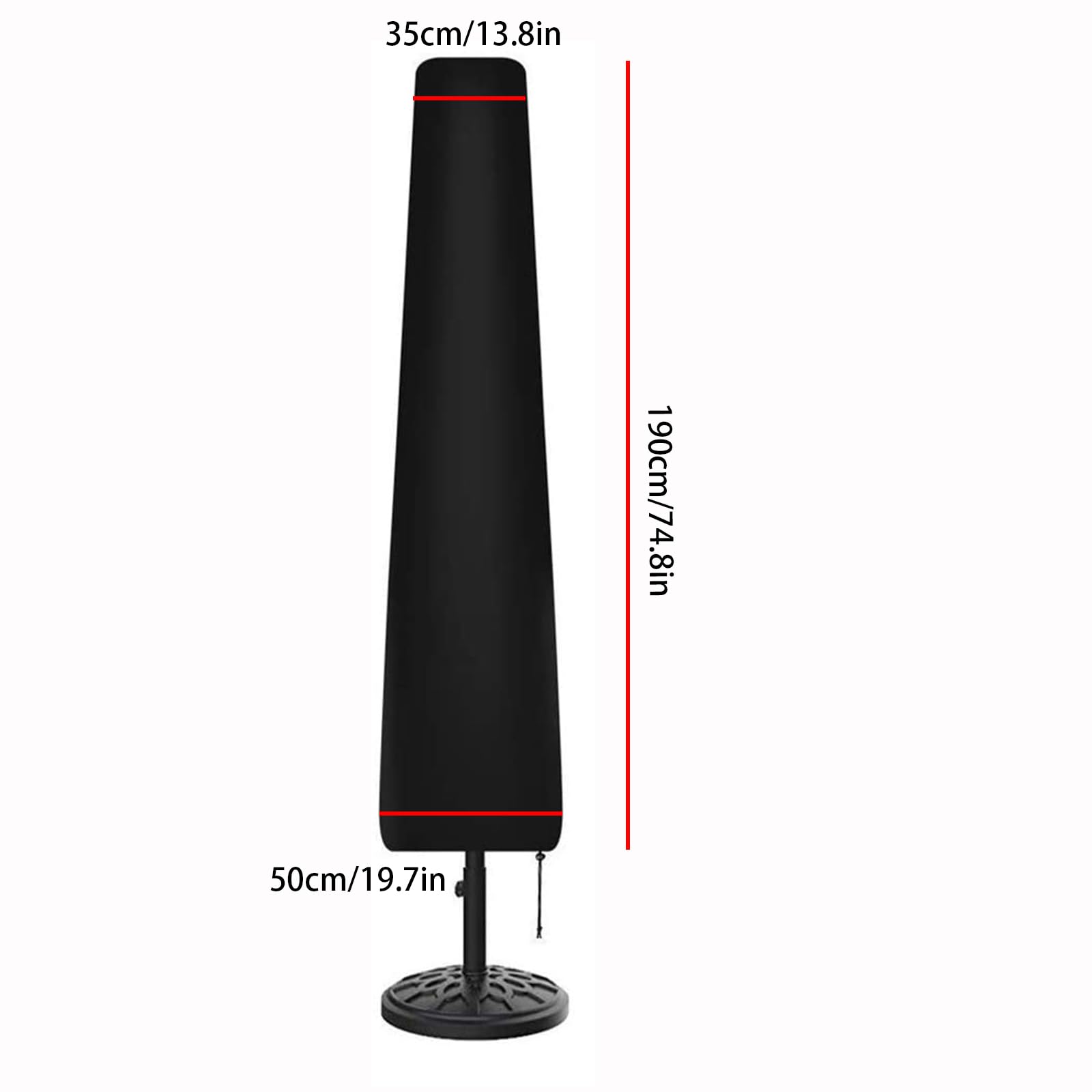 Housse De Protection Pour Parasol - Imperméable Et Coupe-Vent - 190x50x35cm - Idéale Pour Jardin, Terrasse Et Plage