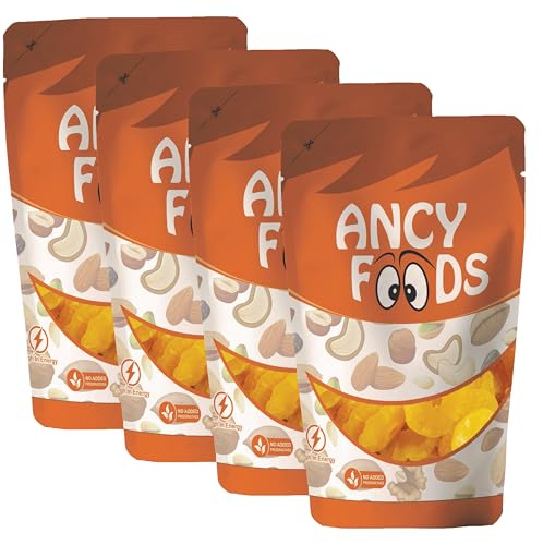 Image of Ancy Dried Pineapple Rings 1000 Grams (250g X 4) - Family-Friendly Tasty, Softy & Chewy Healthy Fruit Snack Loved by Kids, Great for Baking, Cooking and Trail Mixes | Candied Pineapple Rings Perfect For Hiking and Travel Enthusiasts | No Added Sugar, Vegan Friendly Sun-Dried Pineapple